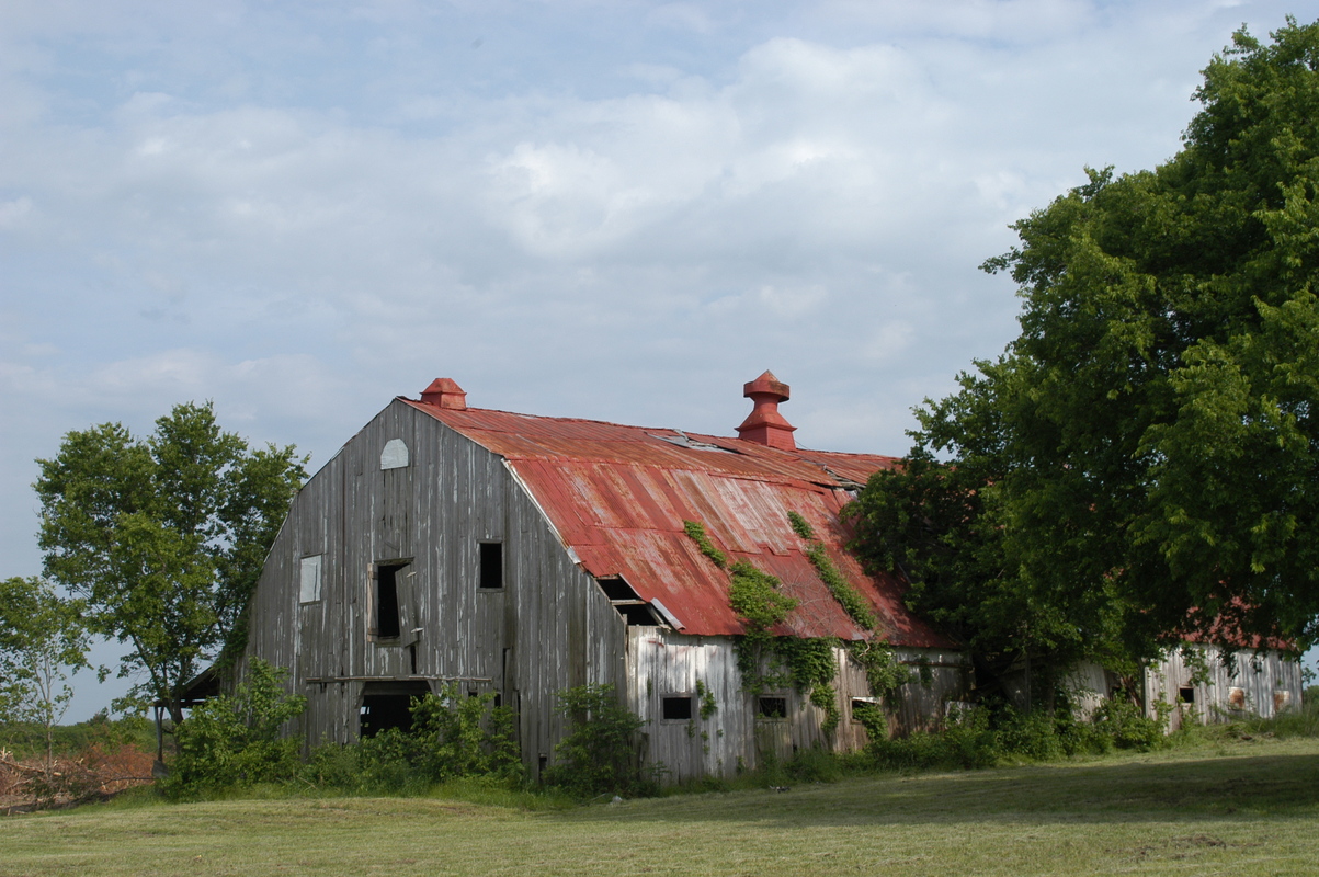 Wolfe City, TX: old barn since demolished