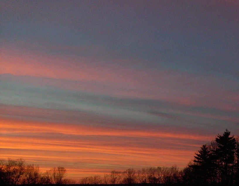 Oakham, MA: Sunset in Oakham 2008