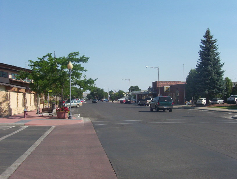 Powell, WY: N Clark St looking north Powell, WY