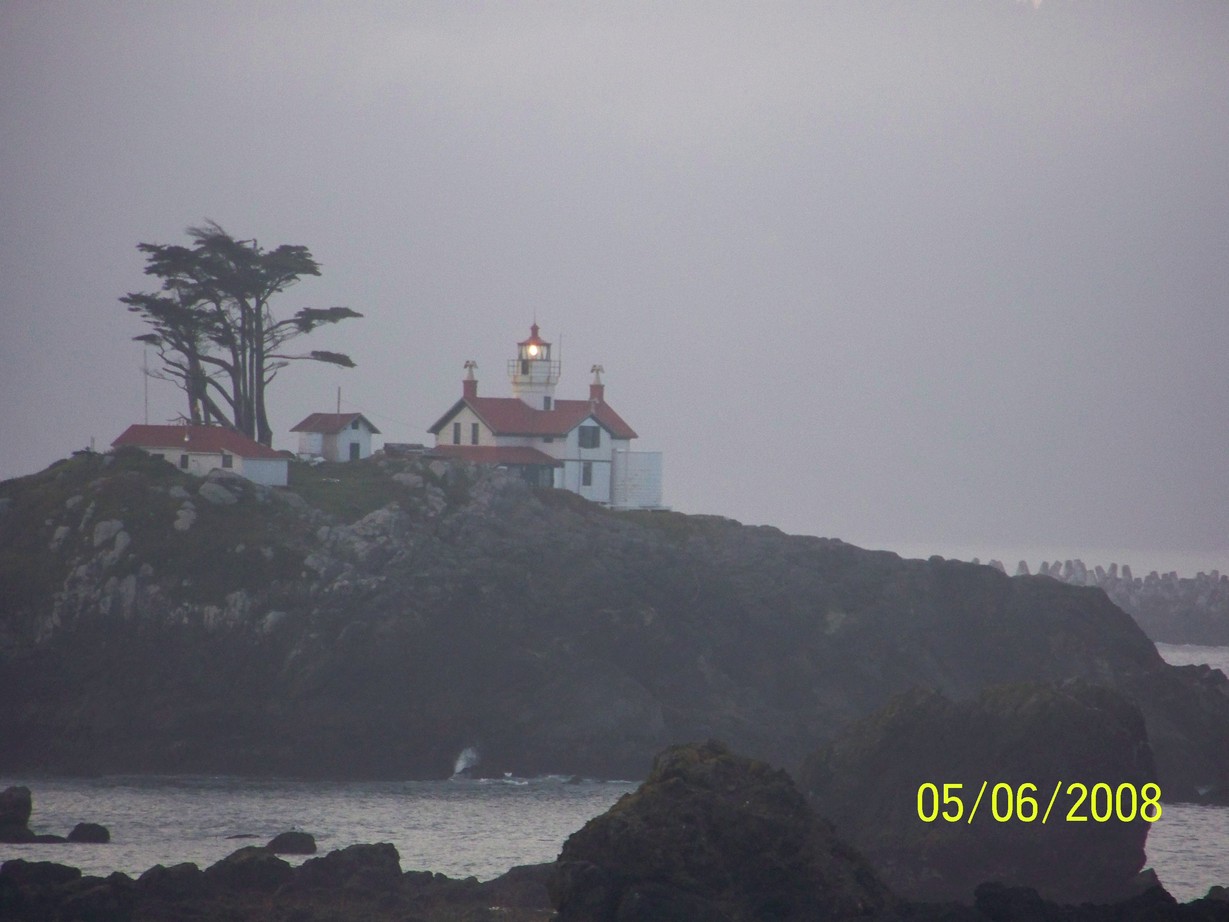 Crescent City, CA Lighthouse in the fog photo, picture, image