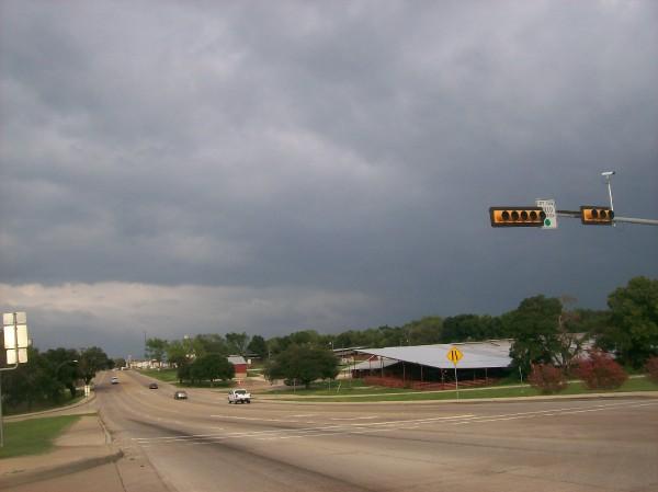 Buffalo, TX: The Buffalo sky on Friday evening, the day before Hurricane Ike hit