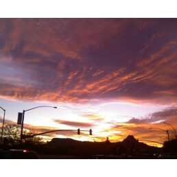Marana, AZ: sunset from Cortaro & Silverbell