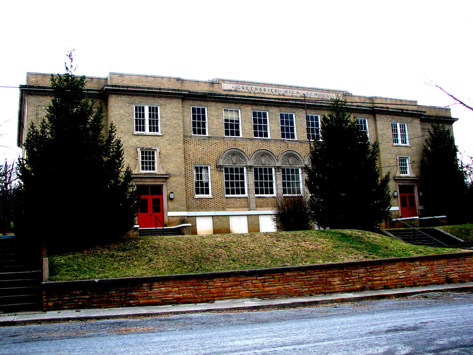 Ronceverte, WV: GREENBRIER HIGH SCHOOL = CURRENTLY NOT USED AS A SCHOOL = LOCATED IN WEST END OF RONCEVERTE, WV