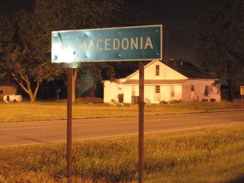 Macedonia, IL: The Macedonia Sign in my front yard
