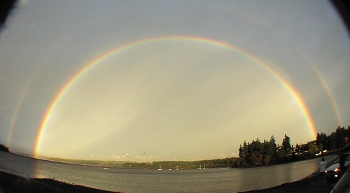 Freeland, WA: Holmes Harbor Double Rainbow