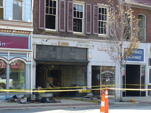 Lancaster, OH: After the fire downtown last September.