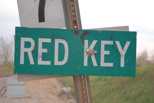 Redkey, IN: Train Sign, Redkey, IN