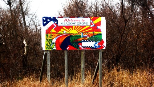 Meadow Grove, NE: The Welcome Sign