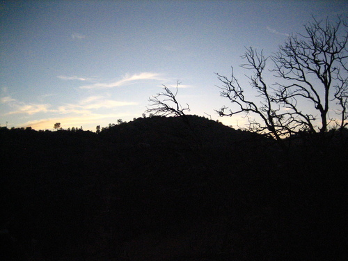 Bear Valley Springs, CA: Looking Westward at dusk.