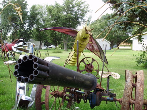 Essex, IL: Jack Barker Metal Sculpture shop