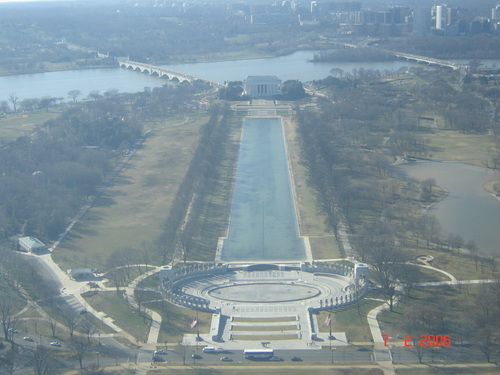 Washington, DC: Lincoln Memorial from the Washington Monument