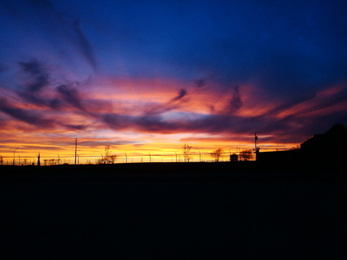 Denison, TX: Sunset picture taken at Dave's Ski & Tackle, in north Denison near Denison Dam