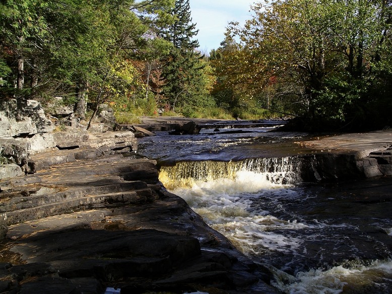 Baraga, MI: Upper Canyon Falls Along Highway 41