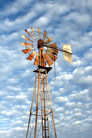 Wilson, OK: Allred windmill North of town.