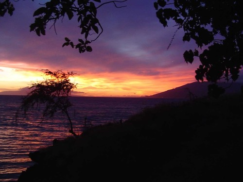Kihei, HI: Kihei Sunset at Boatramps (at the end of a stormy day)