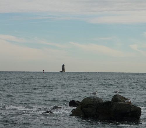 New Castle, NH: Waterfront and lighhouse on New Castle Island