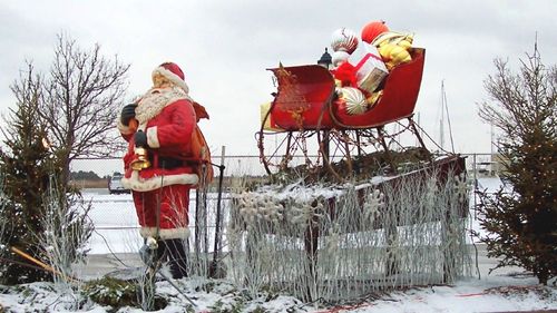 Point Lookout, NY: Santa & Sleigh entrance to Point Lookout
