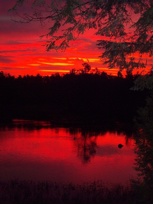 Litchfield, ME : sunrise over purgatory photo, picture, image (Maine ...