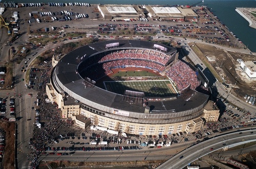 Cleveland, OH: The old Cleveland Stadium on December 17, 1995