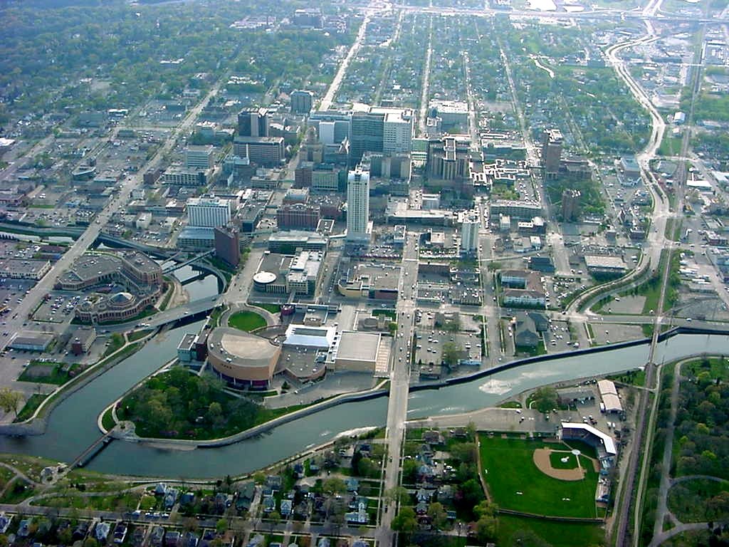Rochester, MN: Aerial view of downtown Rochester Minnesota