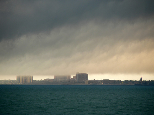 Corpus Christi, TX: Pic from Indian Pt Pier as Jan Cold Front Blows Through