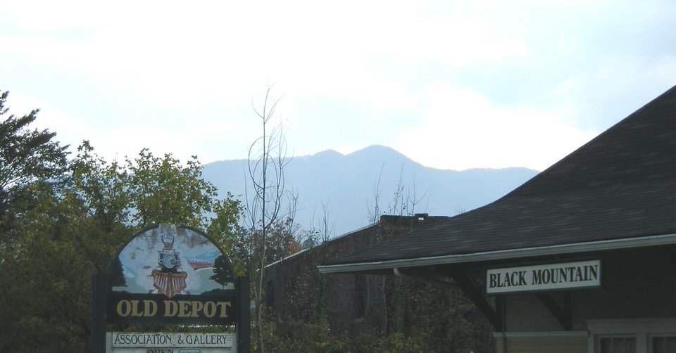 Black Mountain, NC: The Old Depot and gorgeous mountains