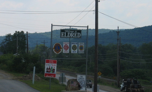 Eldred, PA: Welcome to Eldred sign