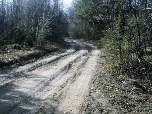 Mercer, ME: shot of Sandy river road