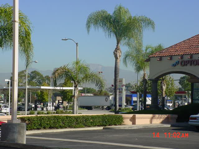 Rowland Heights, CA: Looking across towards Puent Hills Mall from outside Taco Bell