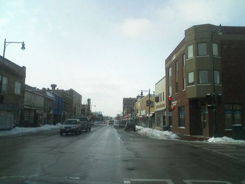 West Allis, WI: DOWNTOWN WEST ALLIS - 72nd ST & GREENFIELD AVE (LOOKING WESTBOUND)