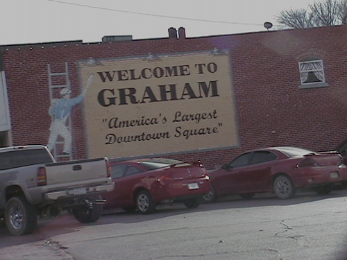 Graham, TX: Graham Largest Downtown Square