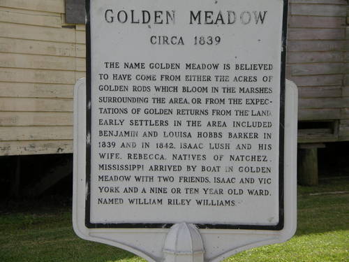 Golden Meadow, LA: Sign located at Town Hall in Golden Meadow ,La