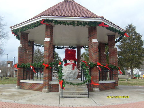 Orleans, IN: The bandstand in the park taken on Dec.29th,2008