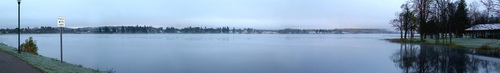 Wakefield, MI: Panoramic of Sunday Lake, after first frost