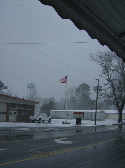 Maysville, NC 1/20/09 We Had Snow!!! Picture of Maysville Town Hall