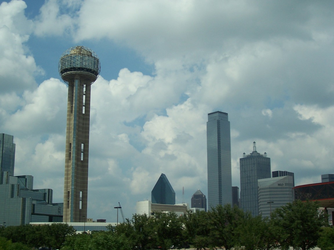 Dallas, TX: Dallas Skyline From Interstate 35 E