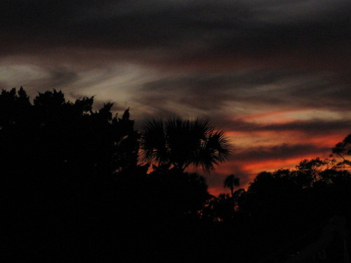 Flagler Beach, FL: sunset over the intercoastal