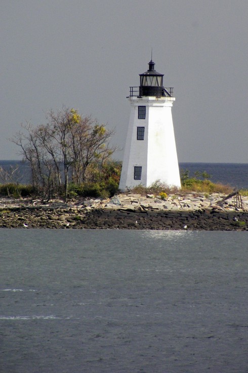 Bridgeport, CT: Bridgeport Lighthouse taken from St. Mary's by the sea