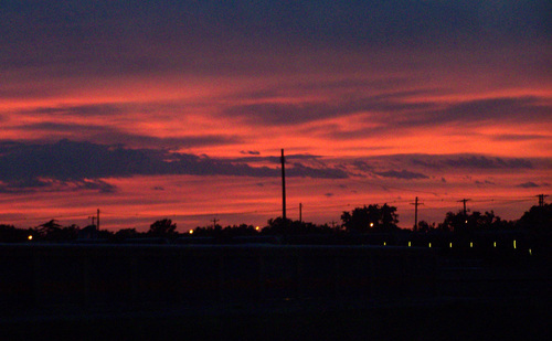 Hastings, NE: Silhouette with Sunset