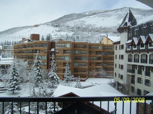 Vail, CO: What a view. Outside hotel window.