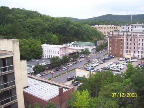 Hot Springs, AR: View from 9th floor room at The Arlington