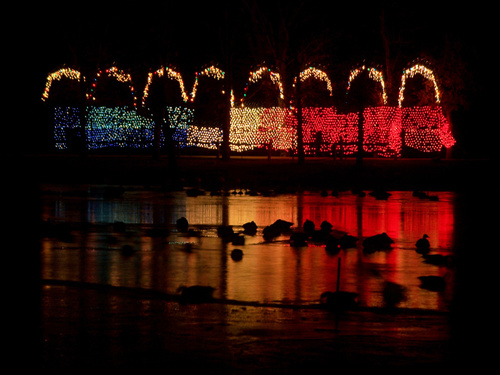 Bolivar, MO: Christmas Lights at Dunnigan Park in Bolivar MO