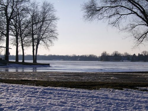 Brooklyn, MI: Taken on Lake Columbia ,The Ice in the month of Febuary