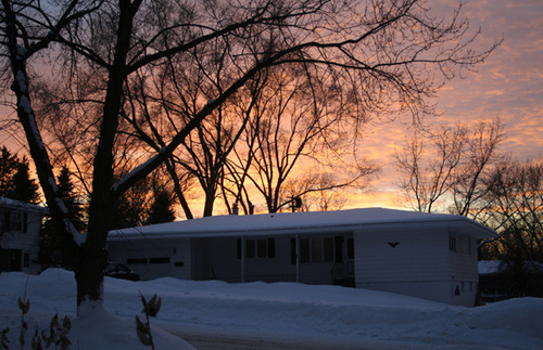 Fort Atkinson, WI: winter sunset