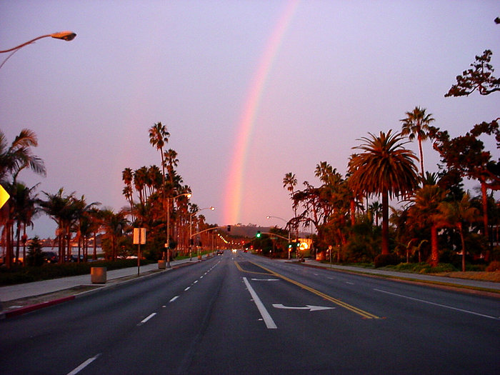 Santa Barbara, CA: Rainbow Over Cabrillo Blvd.