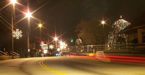 Palmetto, GA: main street lights