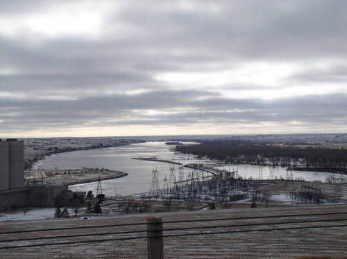 Fort Pierre, SD: This is the River below the Oahe Dam flowing into Fort Pierre