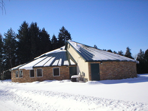 Au Gres, MI: Au Gres Community Library in Winter