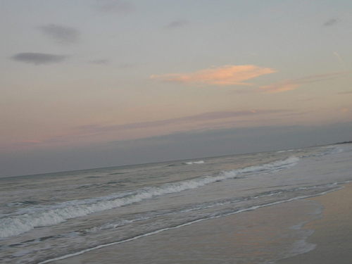 Indialantic, FL: beach at sun set feb.14, 2008