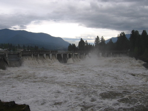 Thompson Falls Mt Thompson Falls Dam During Spring Runoff May 2008